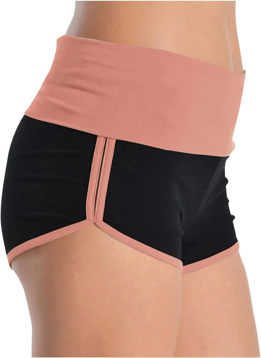 2 Pack Women's Athletic Shorts High Waisted Running Workout Short Pants Tummy Control Quick Dry Gym Shorts for Yoga