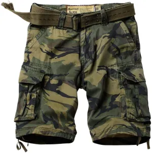 AKARMY Men's Cotton Casual Multi Pocket Outdoor Camouflage Shorts Twill Camo Cargo Shorts(No Belt)