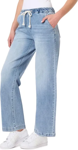 Angels Forever Young Women's Getaway Straight Relaxed Jeans
