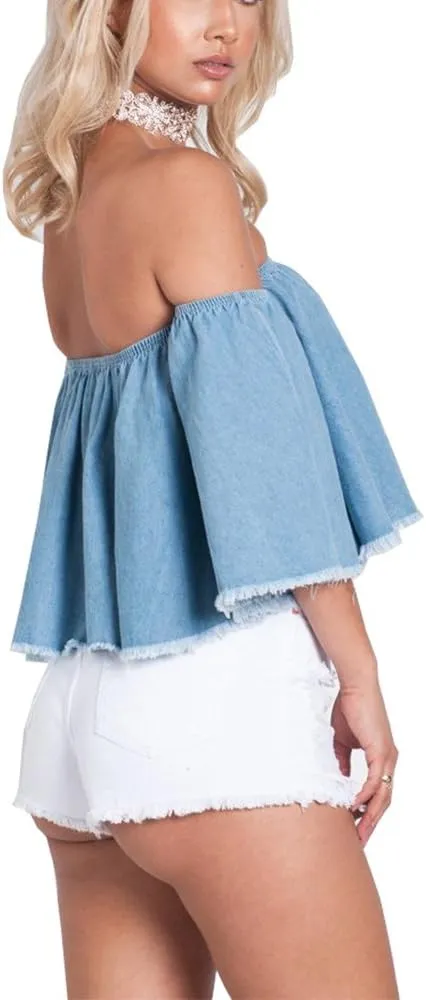 Aodrusa Womens Ripped Denim Shorts Mid Rise Body Enhancing Curvy Cutoff Distressed Jeans
