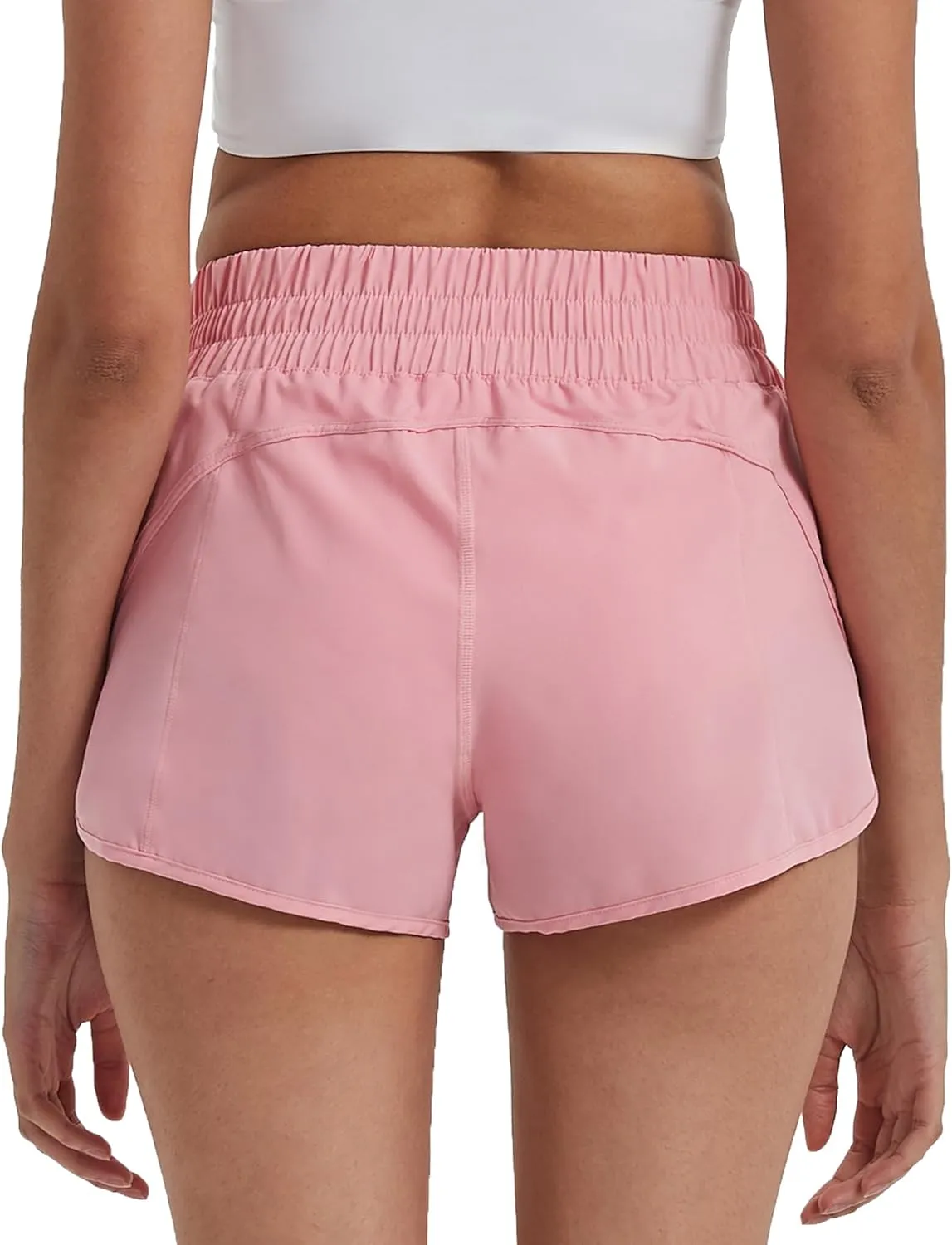 Attifall Running Shorts for Women,Women's Quick Dry Workout Sports Active Running Track Shorts with Elastic and Zip Pockets