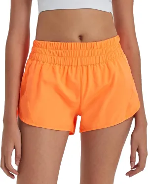 Attifall Running Shorts for Women,Women's Quick Dry Workout Sports Active Running Track Shorts with Elastic and Zip Pockets