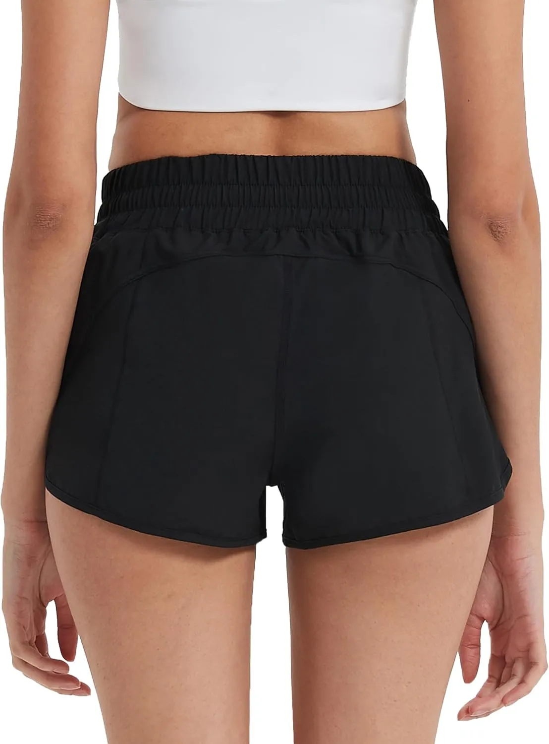 Attifall Running Shorts for Women,Women's Quick Dry Workout Sports Active Running Track Shorts with Elastic and Zip Pockets