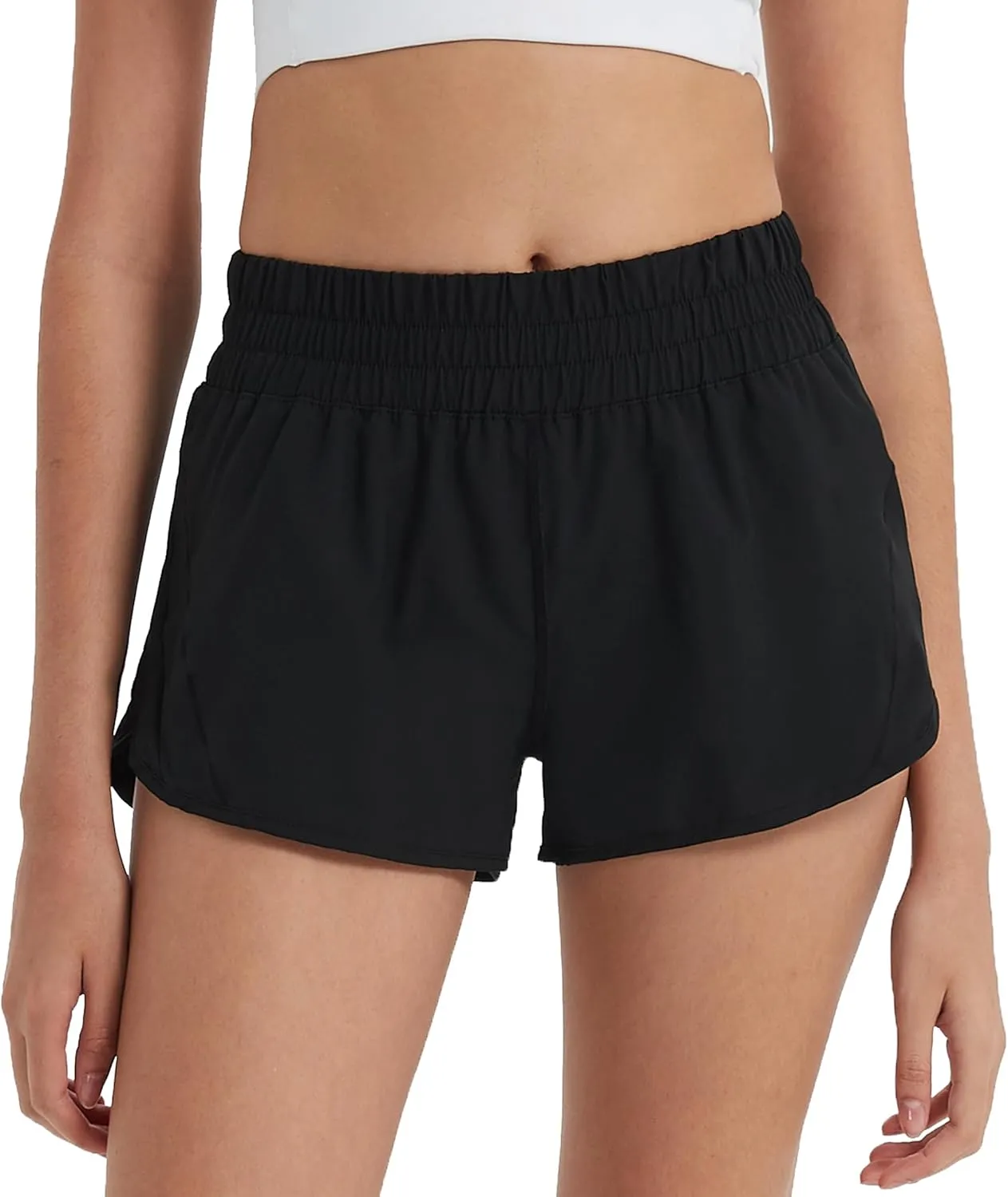 Attifall Running Shorts for Women,Women's Quick Dry Workout Sports Active Running Track Shorts with Elastic and Zip Pockets