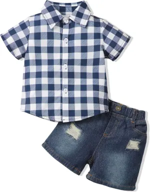 Baby Boy Clothes Summer Infant Toddler Boy Outfits Cotton Short Sleeve T-Shirts Shorts Pants Set Toddler Boy Outfits