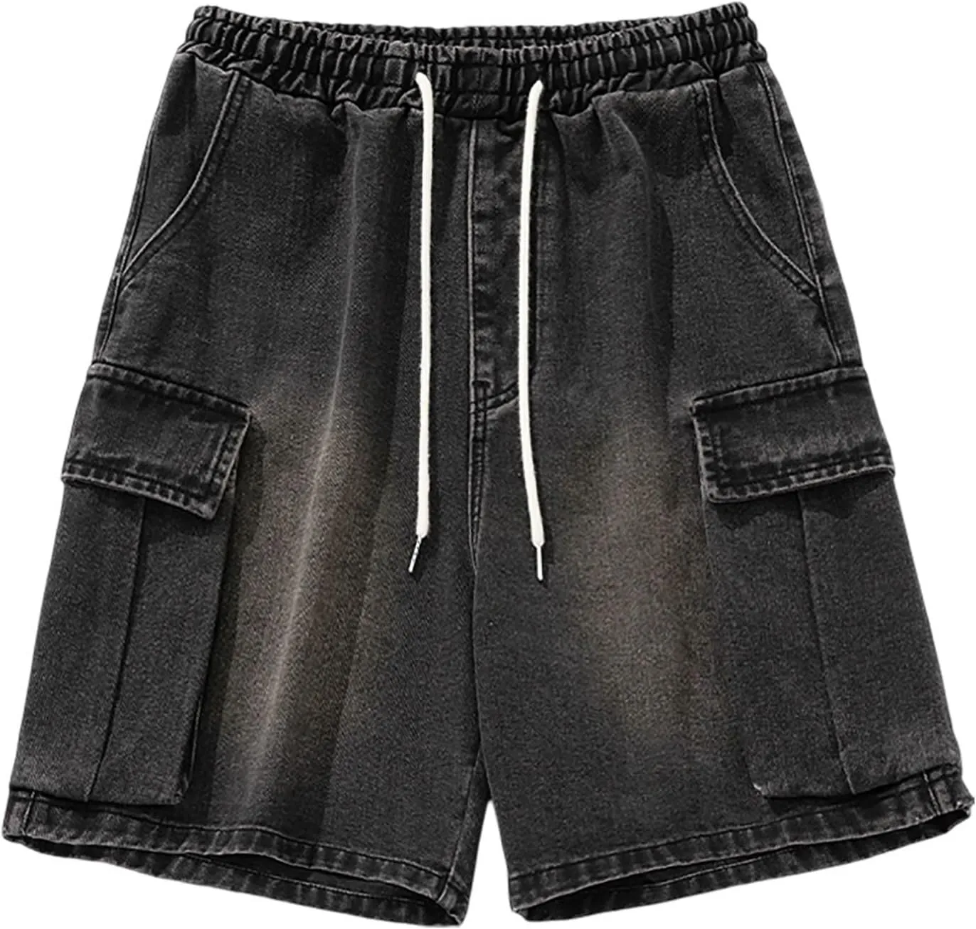 Baggy Jean Shorts for Men Casual Summer Loose Fit Y2K Hip Hop Skateboard Denim Shorts 2025 Trendy Streetwear
