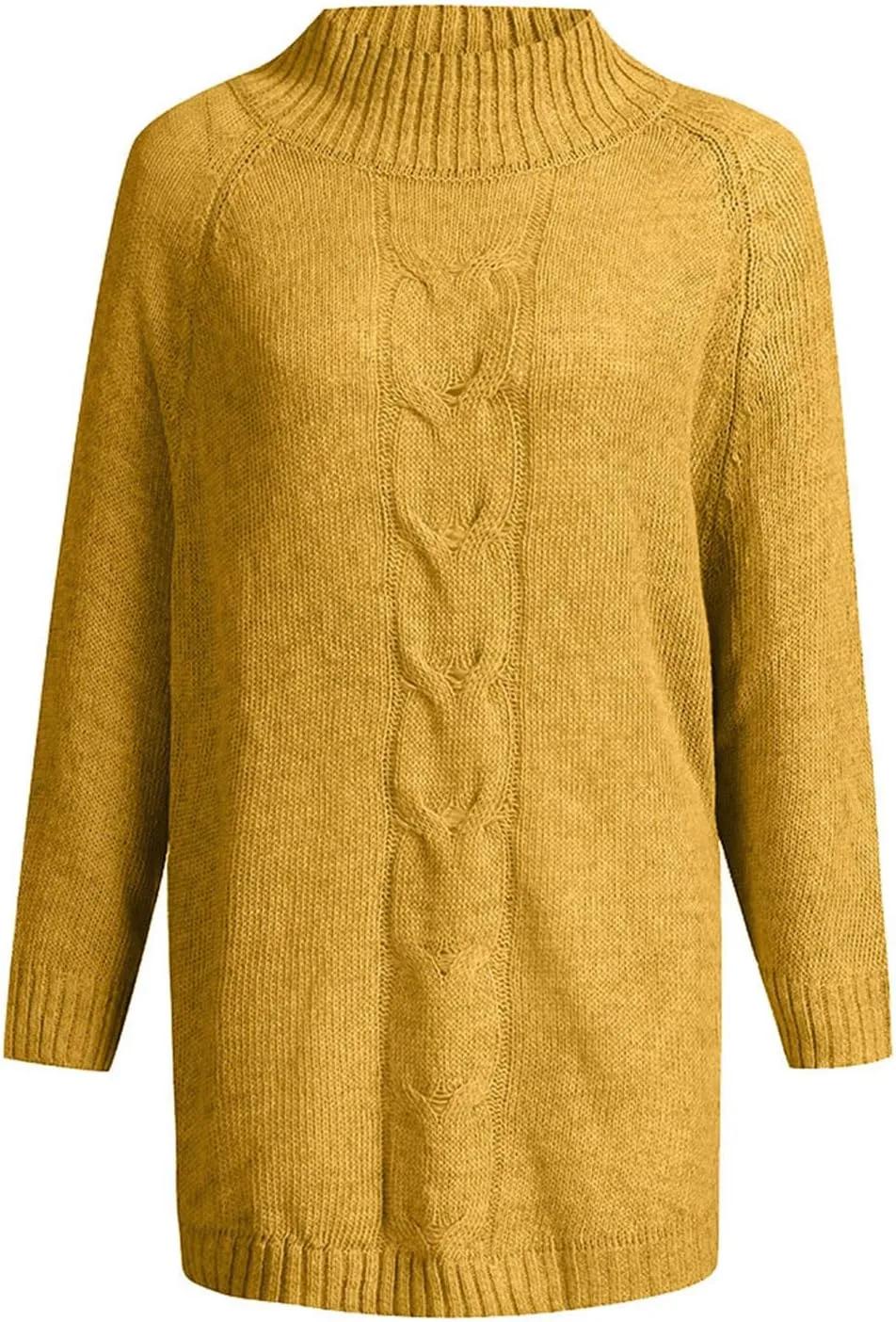 Batwing Sleeve Mock Neck Sweaters for Women Casual Cable Knitted Tops Fall Loose fit Jumper Pullovers for Going Out