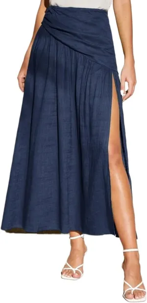 Beach Causal Women's Skirt Solid Slit Skirt