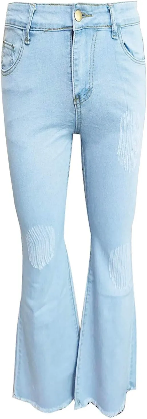 Bell Bottom Jeans for Wome High Rise Flare Jean Pants Retro Wide Leg Jeans Plus Size Denim Bootcut Pants
