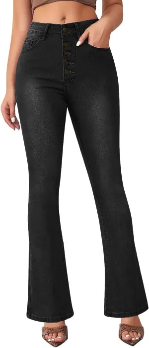 Bell Bottom Jeans for Women High Waisted Butt Lifting Plus Size Flare Jeans Stretch Wide Leg Bootcut Denim Pants
