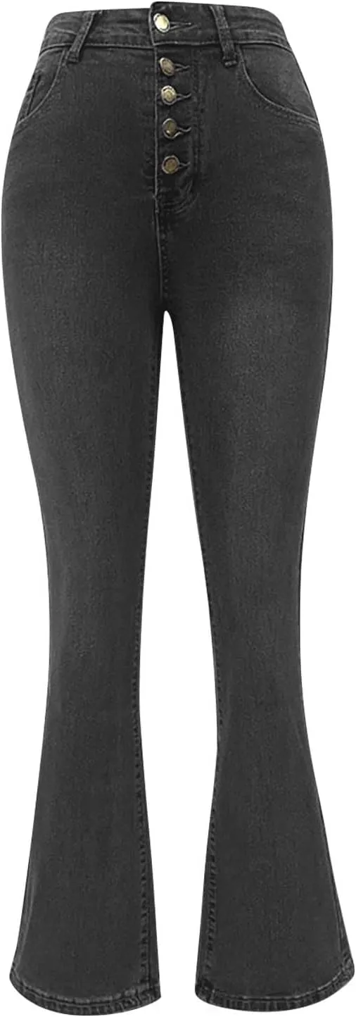 Bell Bottom Jeans for Women High Waisted Butt Lifting Plus Size Flare Jeans Stretch Wide Leg Bootcut Denim Pants