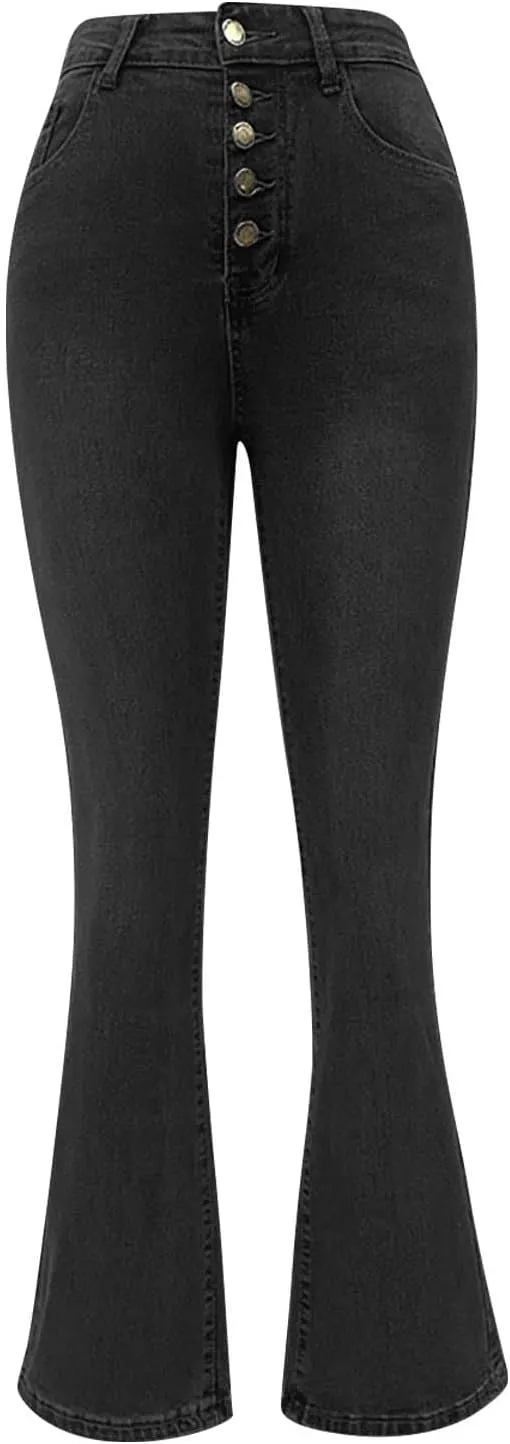 Bell Bottom Jeans for Women High Waisted Butt Lifting Plus Size Flare Jeans Stretch Wide Leg Bootcut Denim Pants