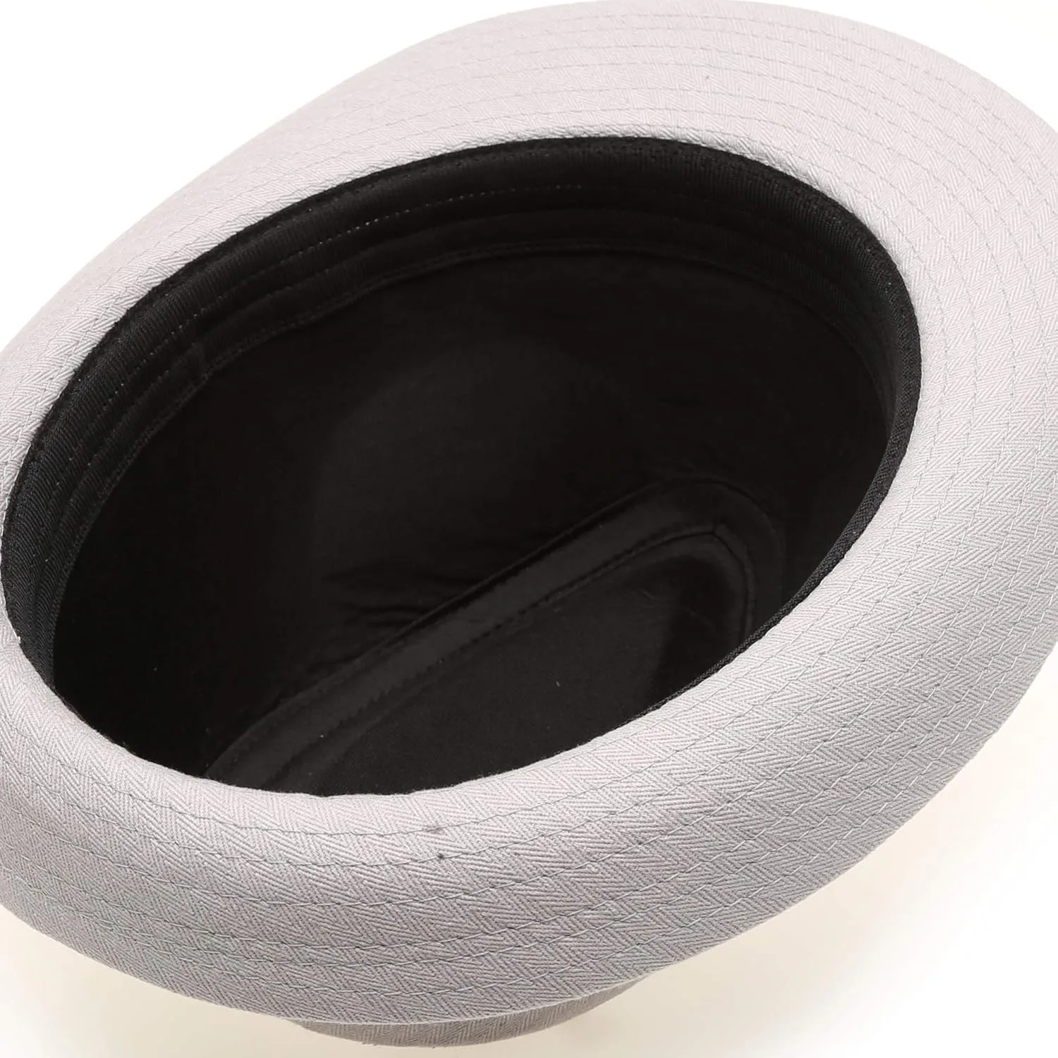 Classic Trilby Short Brim 100% Cotton Twill Fedora Hat with Band