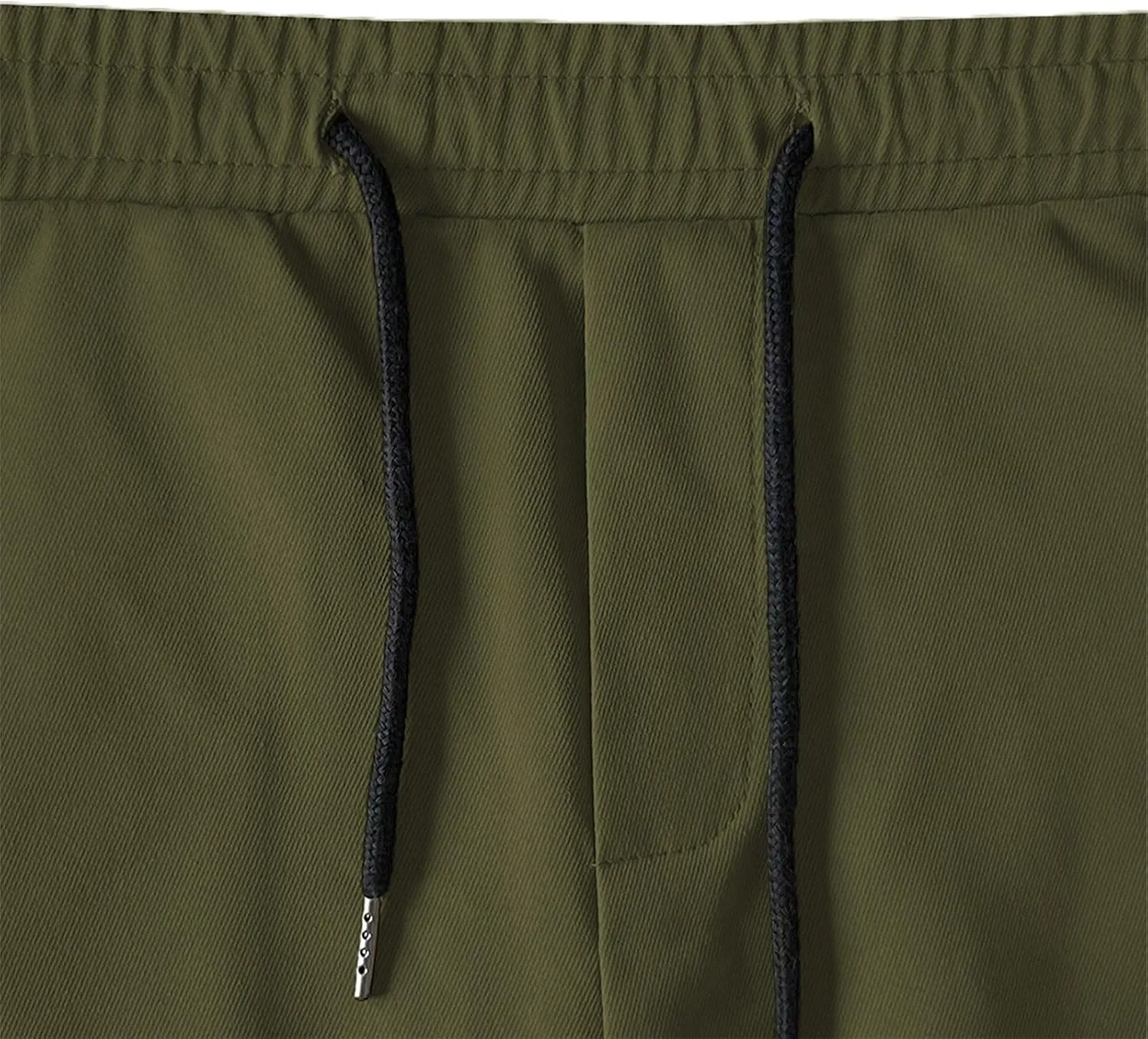 CRNTCEM Lightweight Casual Cargo Shorts for Men Drawstring Classic Hiking Work Shorts Cotton Twill Chinos Short Pants
