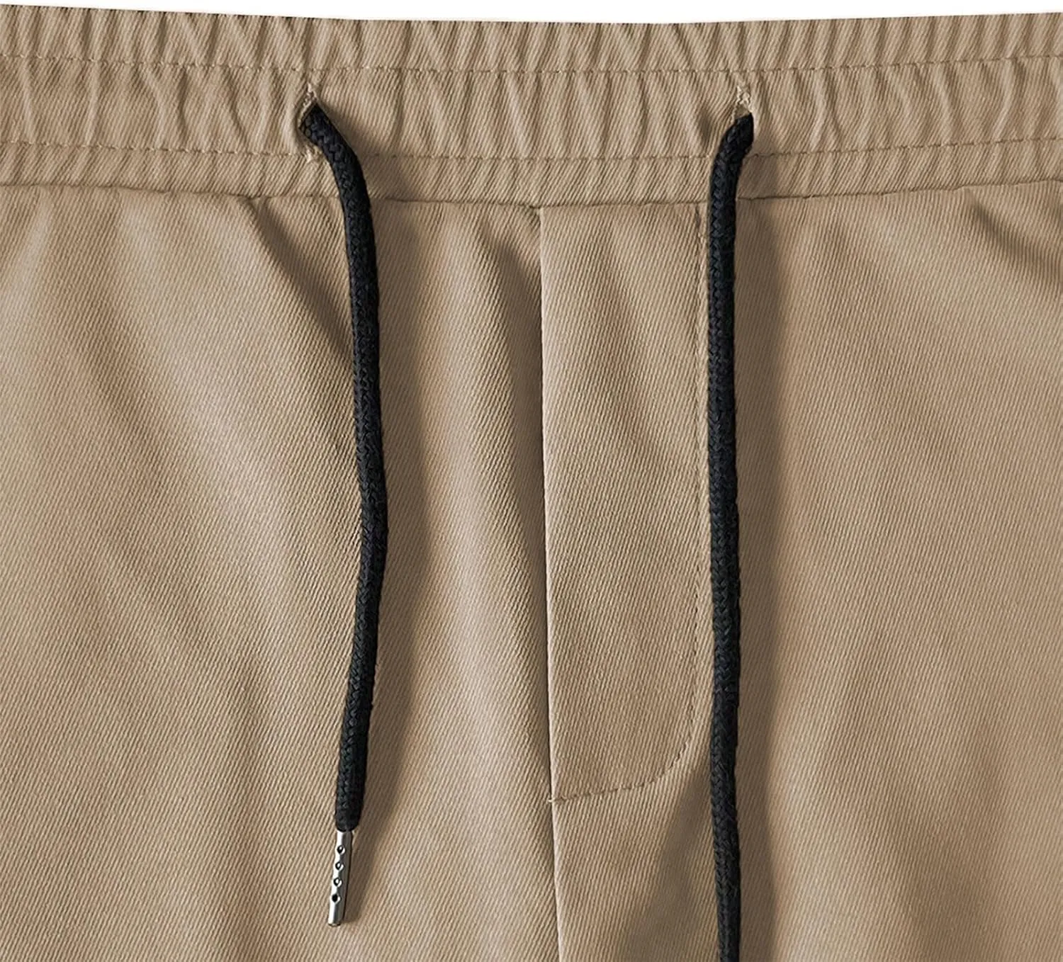 CRNTCEM Lightweight Casual Cargo Shorts for Men Drawstring Classic Hiking Work Shorts Cotton Twill Chinos Short Pants