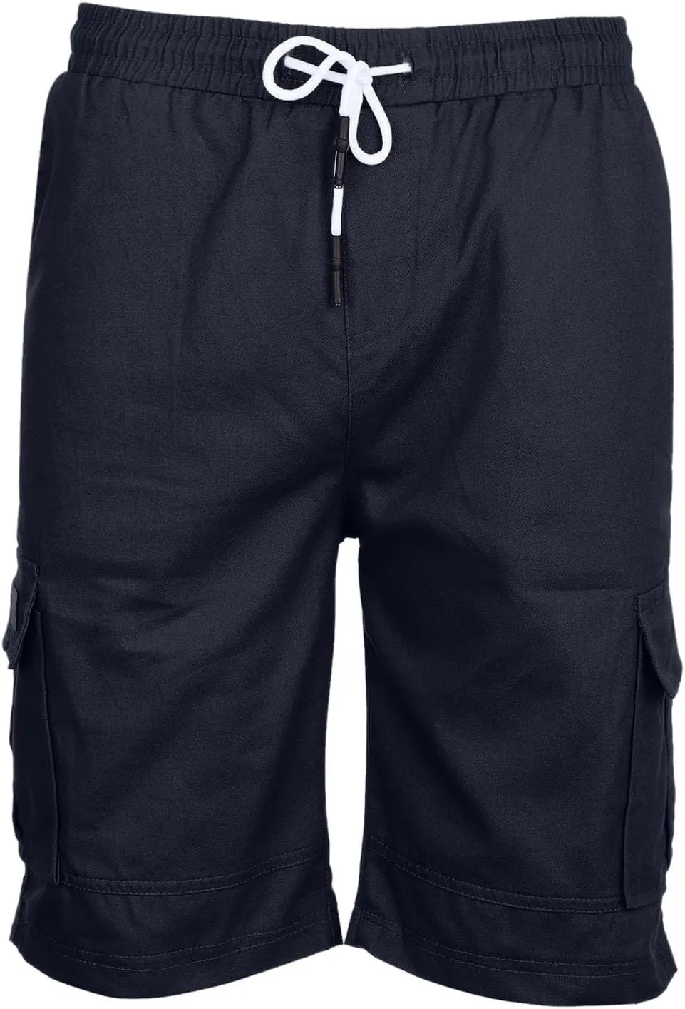 CRNTCEM Mens Casual Cargo Shorts Cotton Twill Chino Short Drawstring Stretch Summer Work Dressy Shorts with Pockets