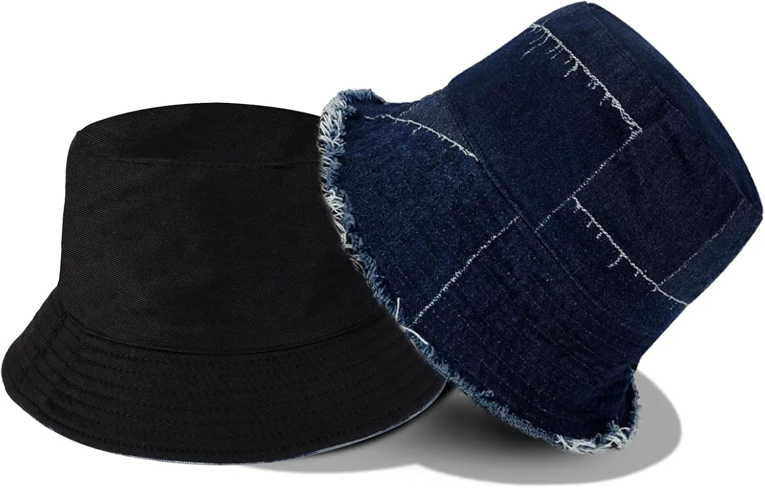 Denim Bucket Hat for Women Festival Safari Boonie Packable Cap Washed Summer Beach Sun Hats