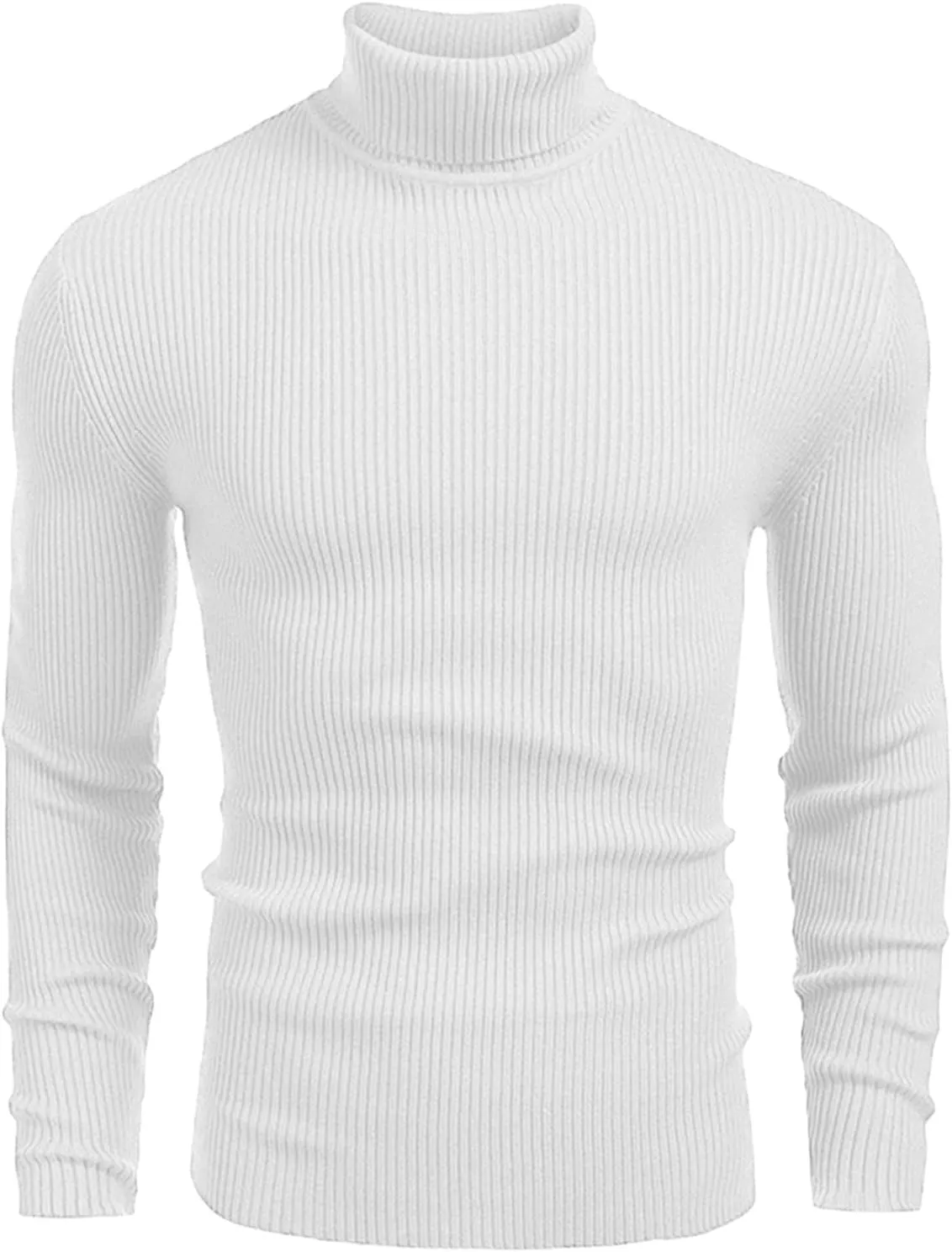 Fall Sweaters for Men 2024 Turtleneck Long Sleeve Knitted Casual Top Fall Solid Comfortable Athletic Sportswear