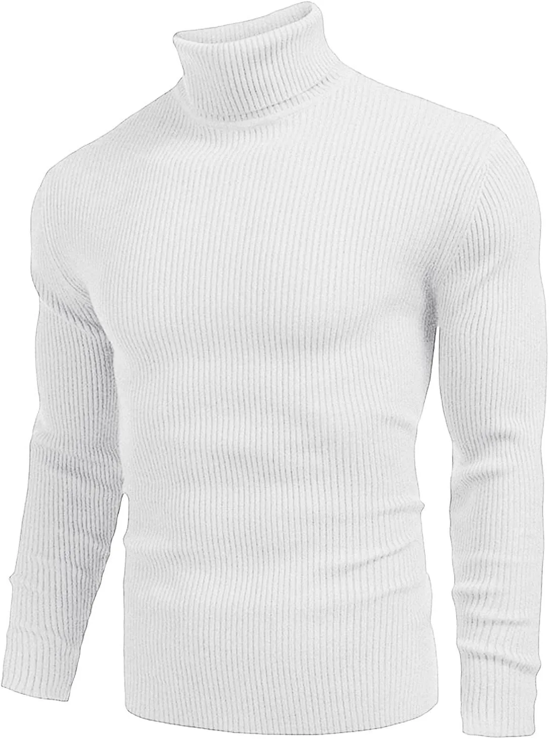 Fall Sweaters for Men 2024 Turtleneck Long Sleeve Knitted Casual Top Fall Solid Comfortable Athletic Sportswear