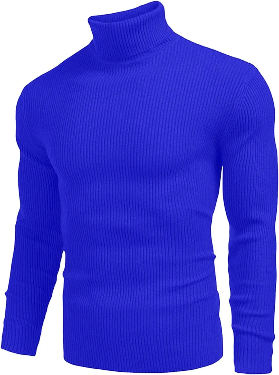 Fall Sweaters for Men 2024 Turtleneck Long Sleeve Knitted Casual Top Fall Solid Comfortable Athletic Sportswear