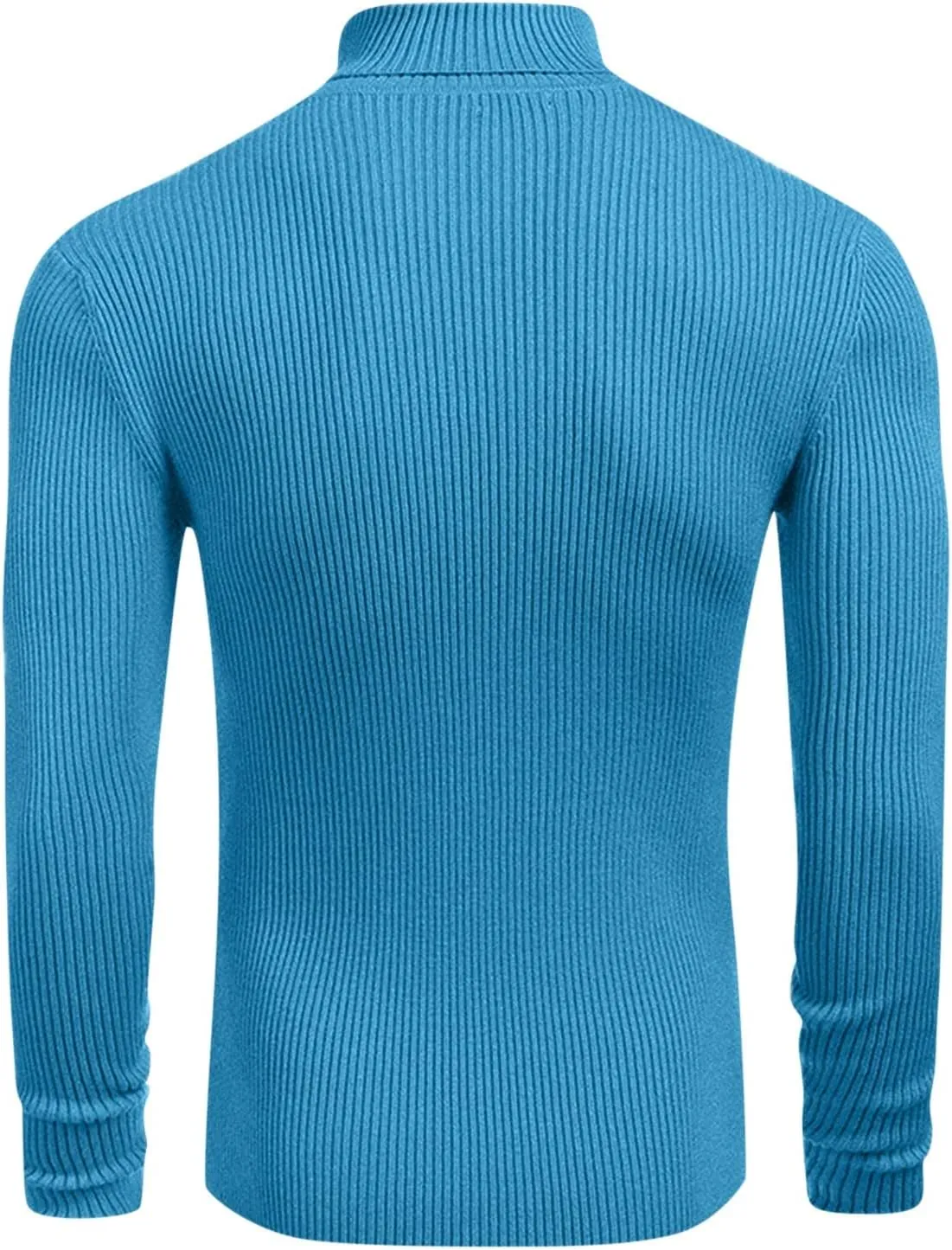 Fall Sweaters for Men 2024 Turtleneck Long Sleeve Knitted Casual Top Fall Solid Comfortable Athletic Sportswear