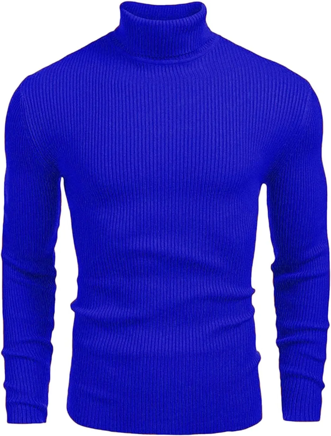 Fall Sweaters for Men 2024 Turtleneck Long Sleeve Knitted Casual Top Fall Solid Comfortable Athletic Sportswear
