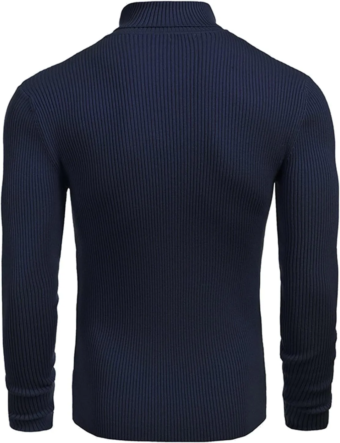Fall Sweaters for Men 2024 Turtleneck Long Sleeve Knitted Casual Top Fall Solid Comfortable Athletic Sportswear