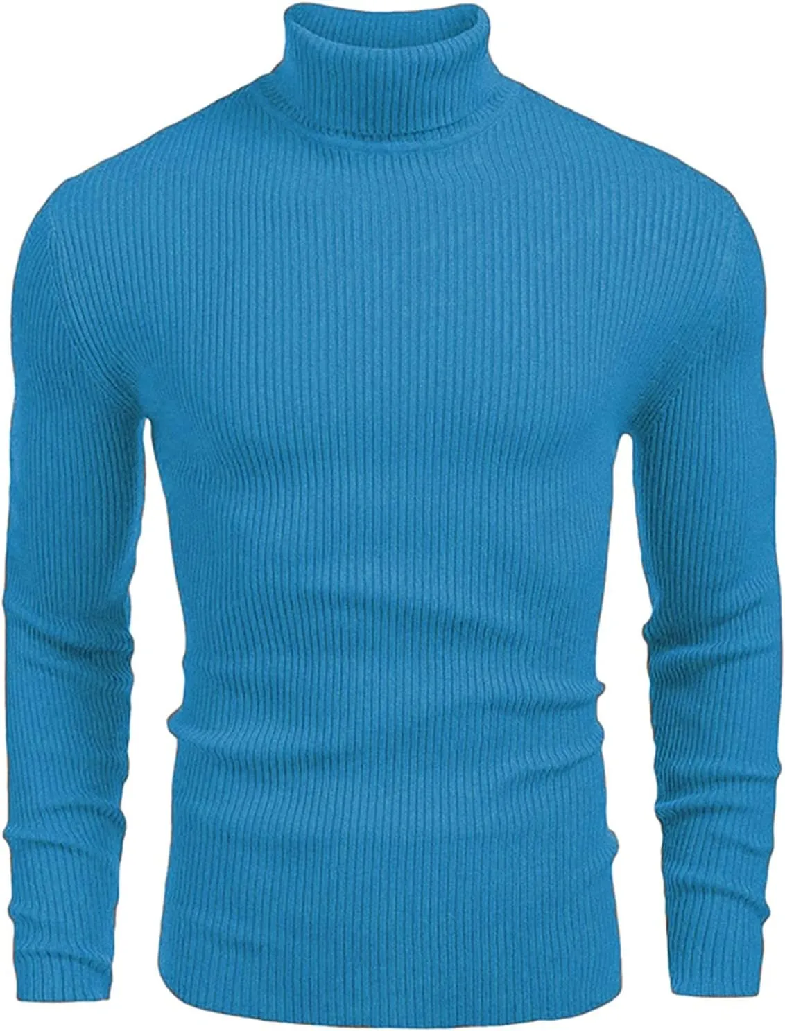 Fall Sweaters for Men 2024 Turtleneck Long Sleeve Knitted Casual Top Fall Solid Comfortable Athletic Sportswear
