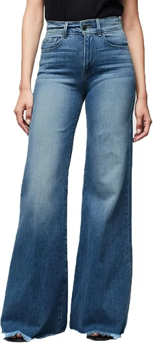 FRMUIC Bell Bottom Jeans for Women Flare Jeans High Waisted Wide Leg Bootcut Jeans Baggy Jeans Stretch Denim Pants