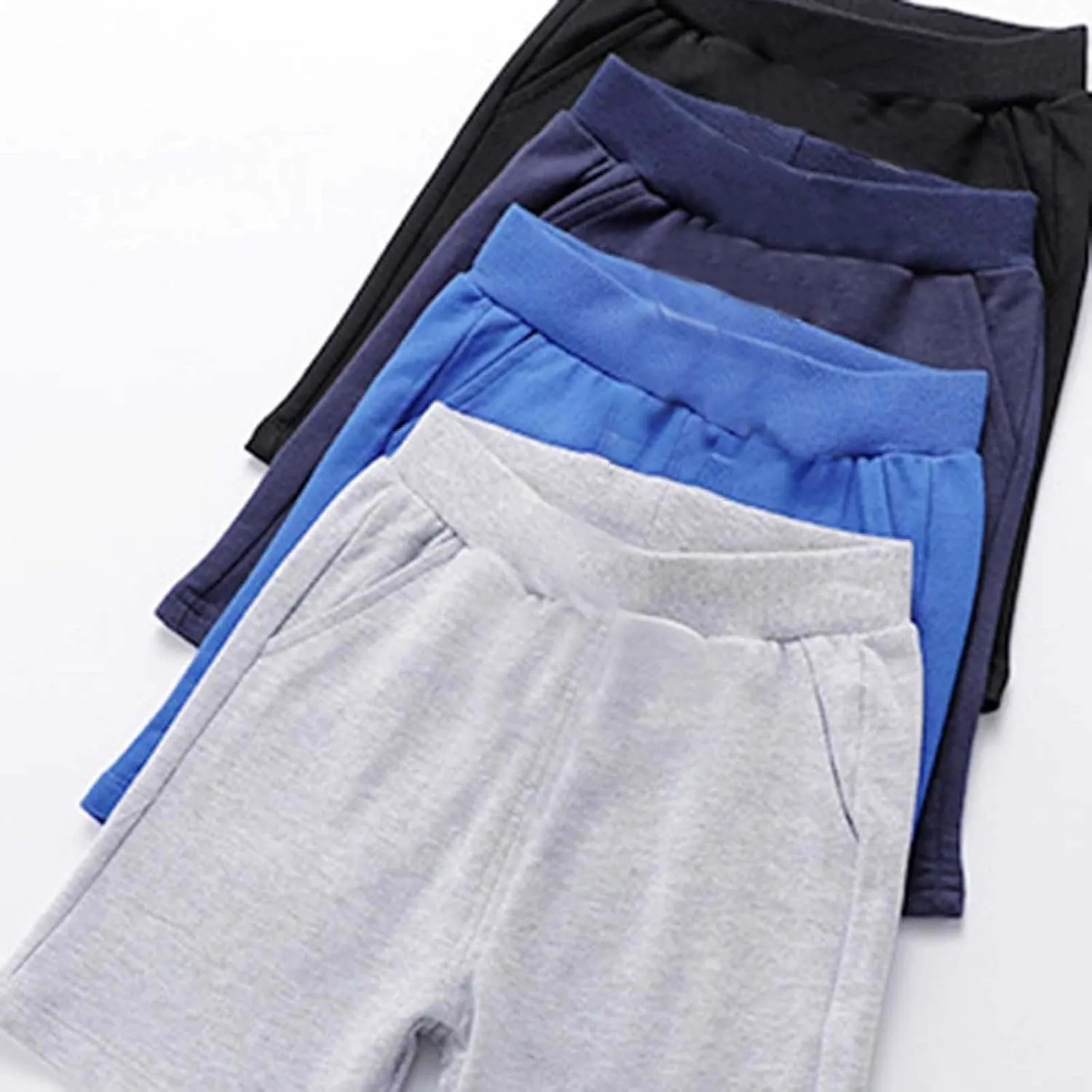 Girls Boys Basketball Shorts Solid Toddler Cotton Athletic Running Shorts Quick Dry Pull On Jogger Bottoms Pants