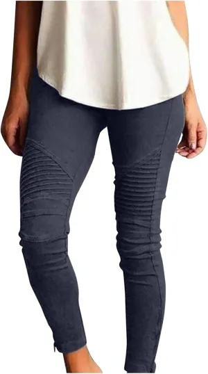 GOKKILRW Jeggins for Women High Waisted Slim Fit Skinny Moto Jegging Jeans Pull-On Strethy Soft Denim Pencil Pants