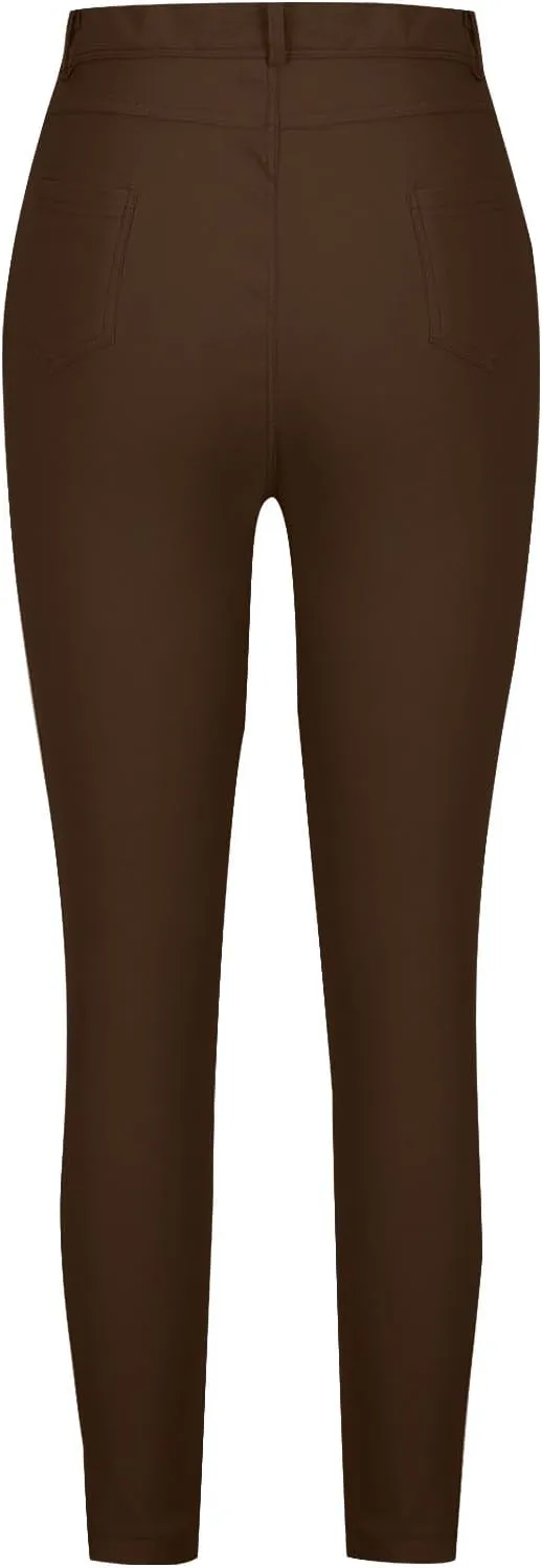 High Waisted Jeggings for Women Tummy Control Stretchy Slim Fit Skinny Leg Pull On Jeans Shapewear Leggings for Yoga
