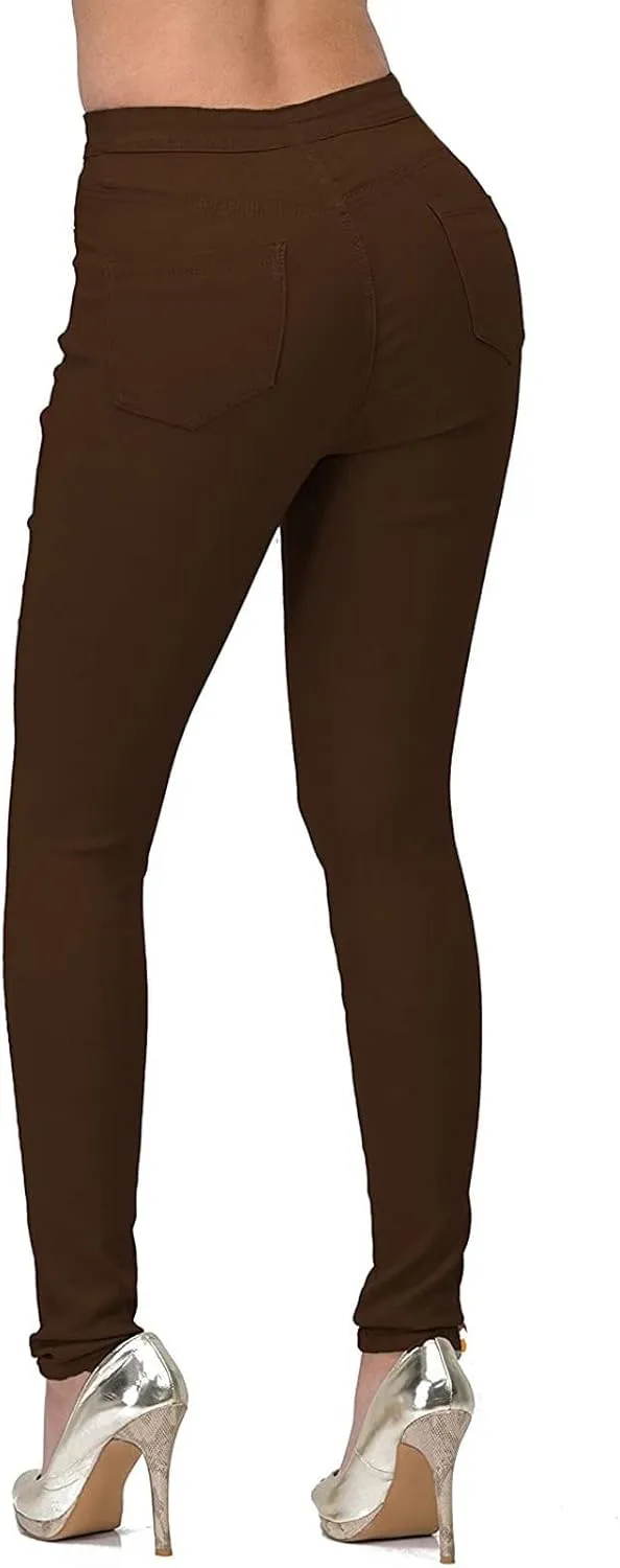 High Waisted Jeggings for Women Tummy Control Stretchy Slim Fit Skinny Leg Pull On Jeans Shapewear Leggings for Yoga