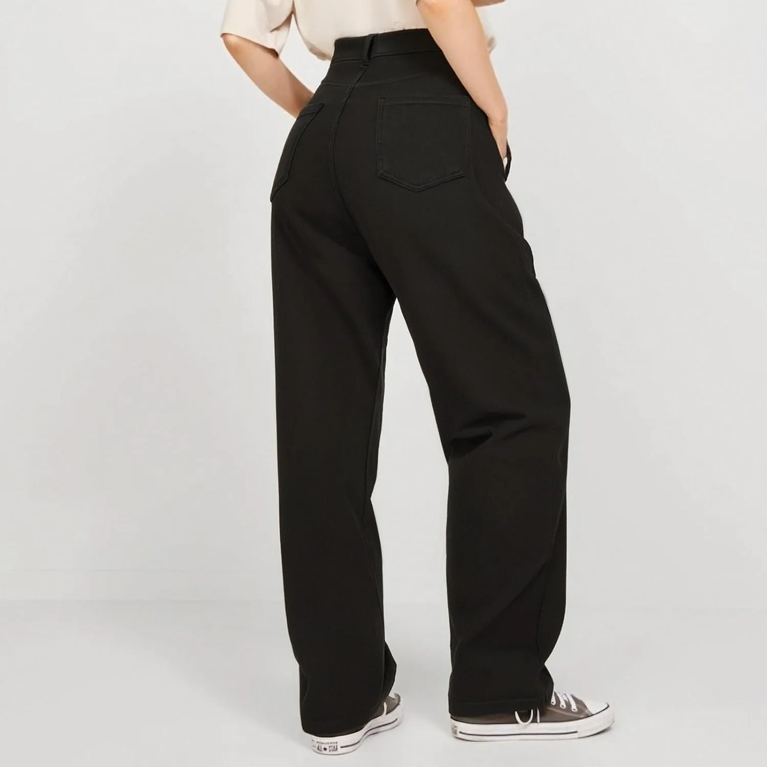 Highwaisted Jeans Womens Stretchy Jeans Pants for Women Baggy Wide Leg Microelastic Dressy Casual Summer Boho Slimming