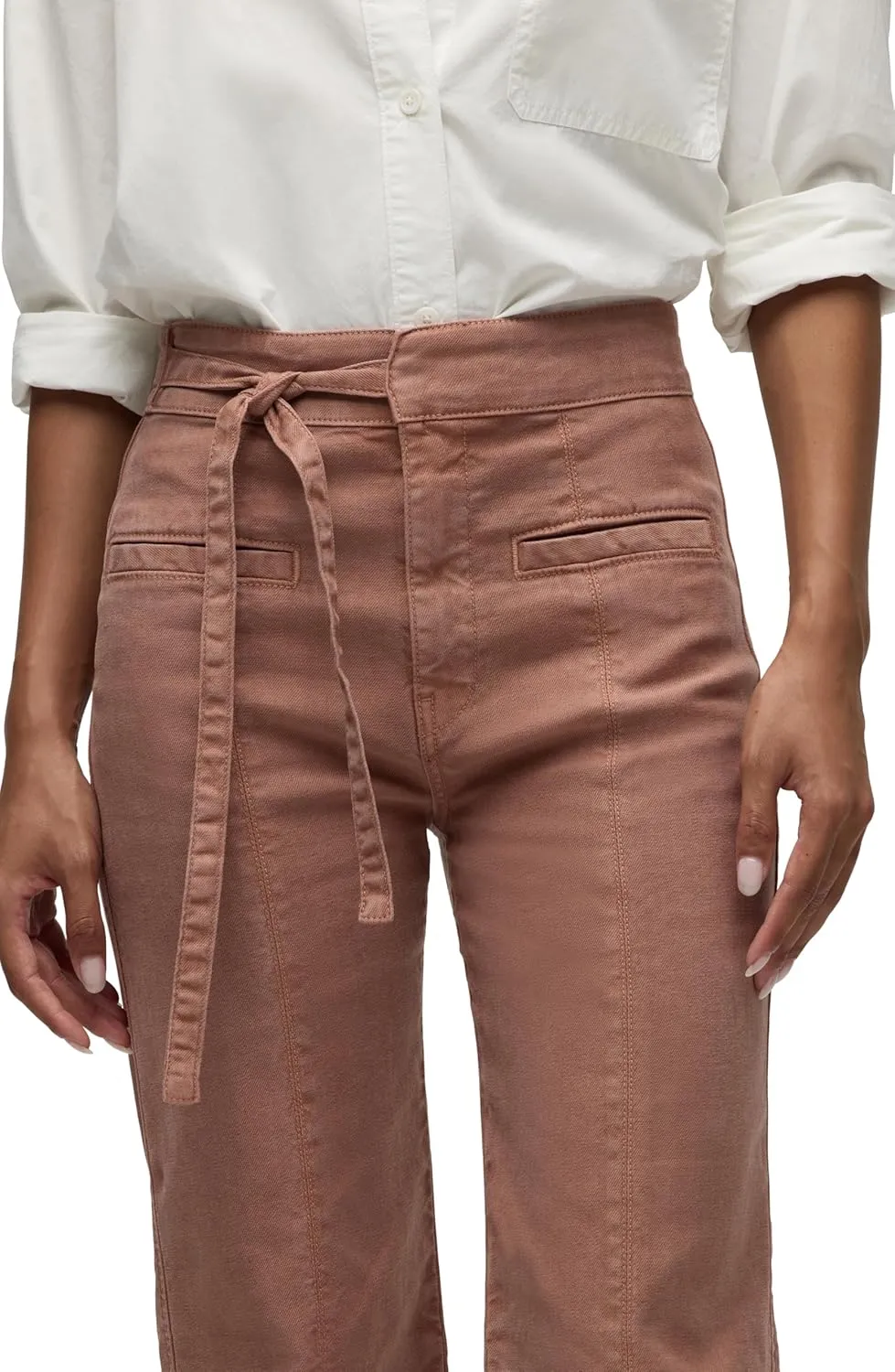 HUDSON Women's Tie Waist Wide Leg Trouser