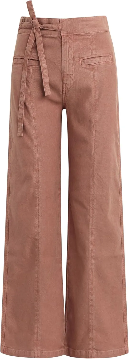 HUDSON Women's Tie Waist Wide Leg Trouser