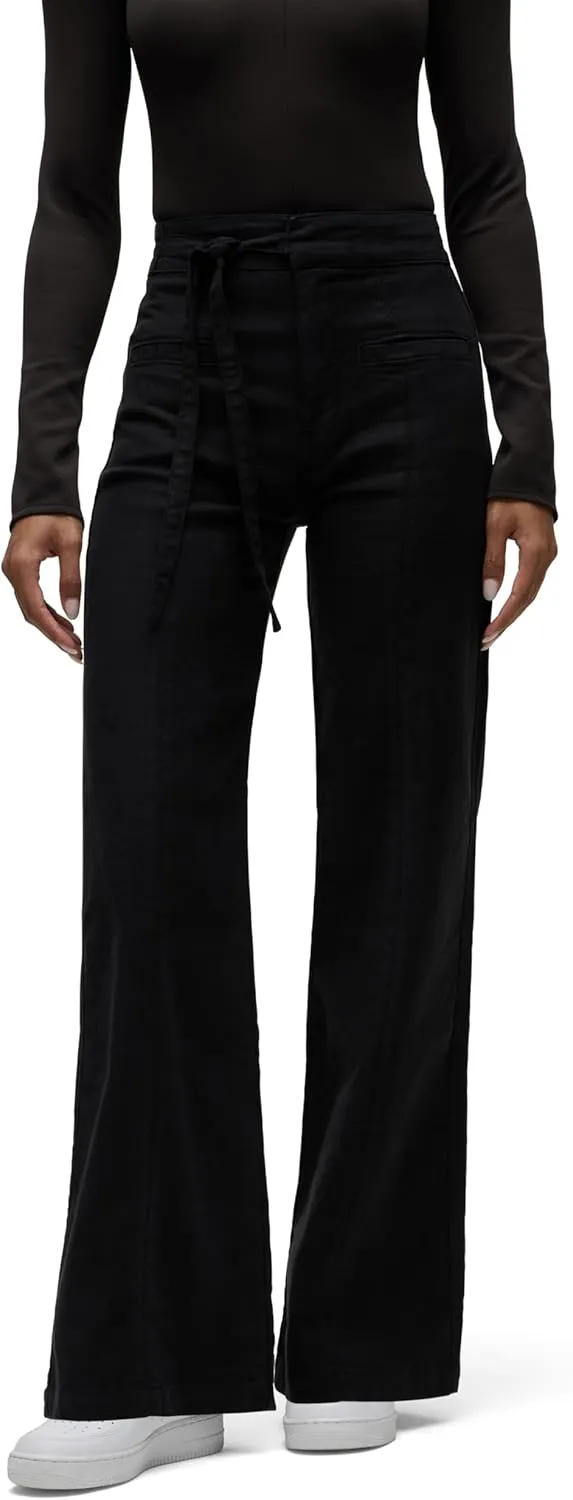 HUDSON Women's Tie Waist Wide Leg Trouser
