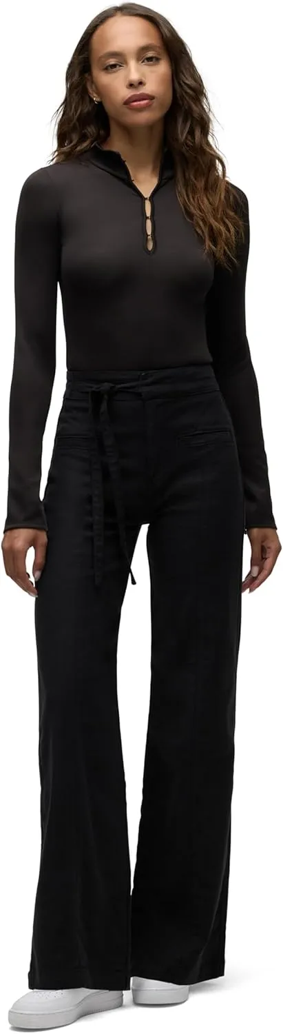 HUDSON Women's Tie Waist Wide Leg Trouser
