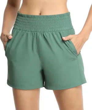 icyzone Women's Workout Shorts - 3.5'' Athletic Running Track Shorts with Pocket Quick Dry