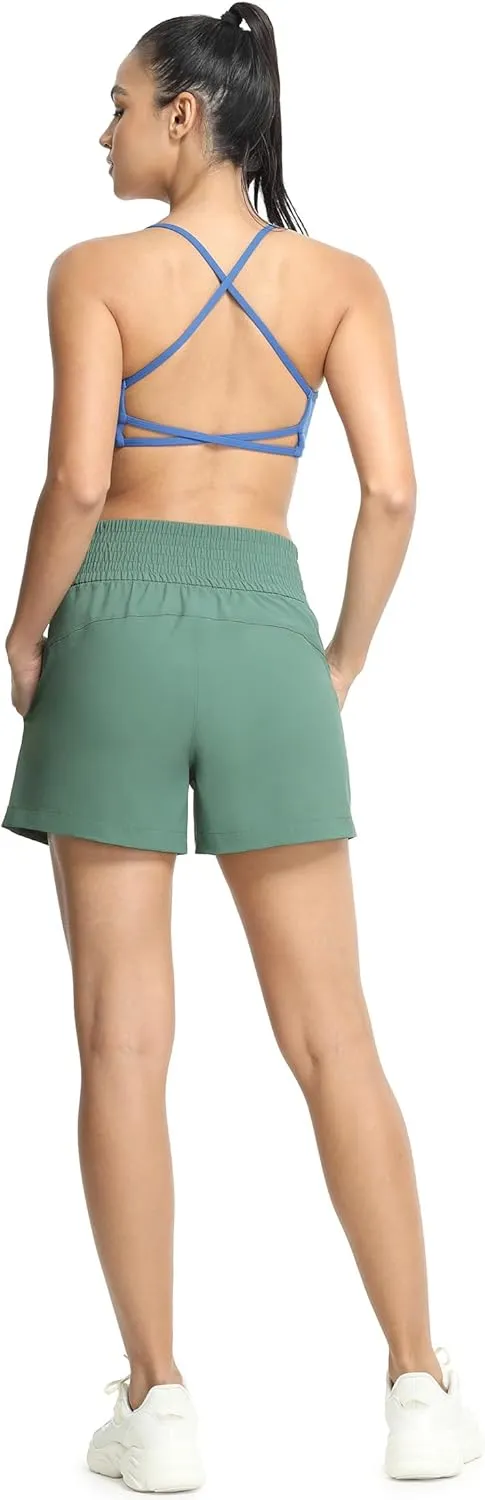 icyzone Women's Workout Shorts - 3.5'' Athletic Running Track Shorts with Pocket Quick Dry
