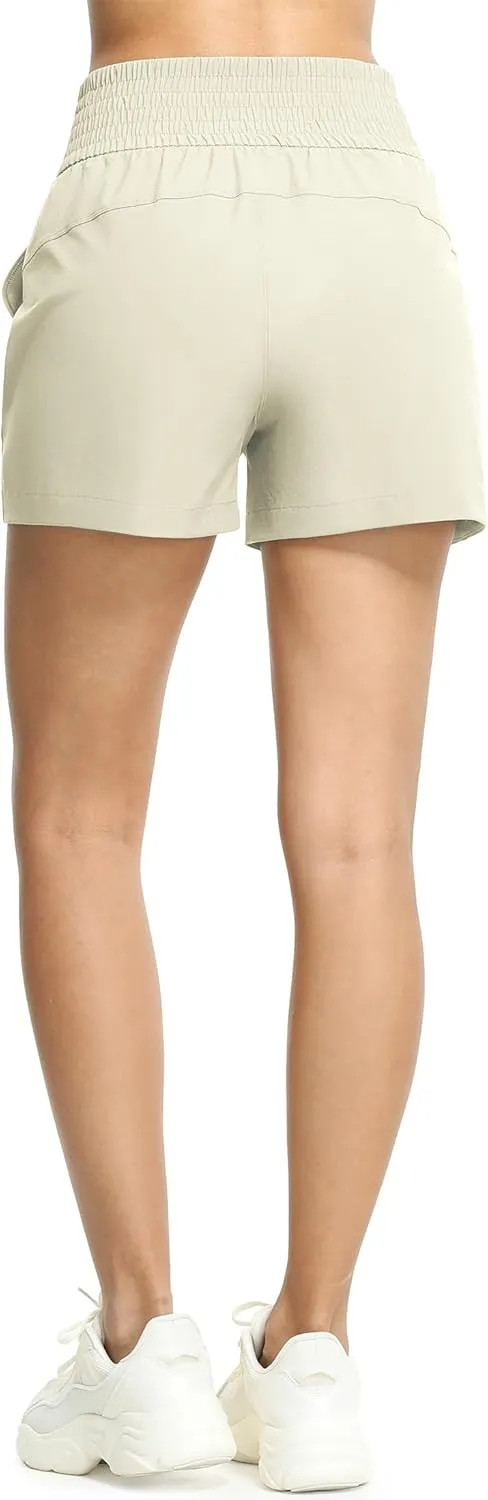 icyzone Women's Workout Shorts - 3.5'' Athletic Running Track Shorts with Pocket Quick Dry