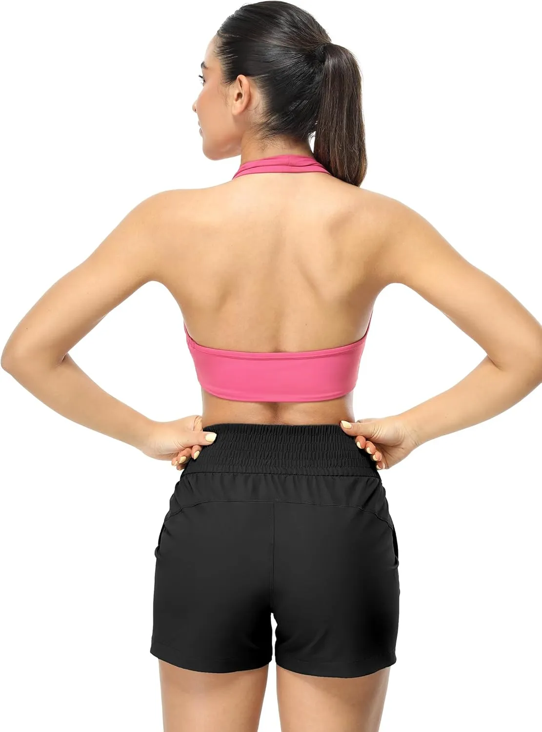 icyzone Women's Workout Shorts - 3.5'' Athletic Running Track Shorts with Pocket Quick Dry