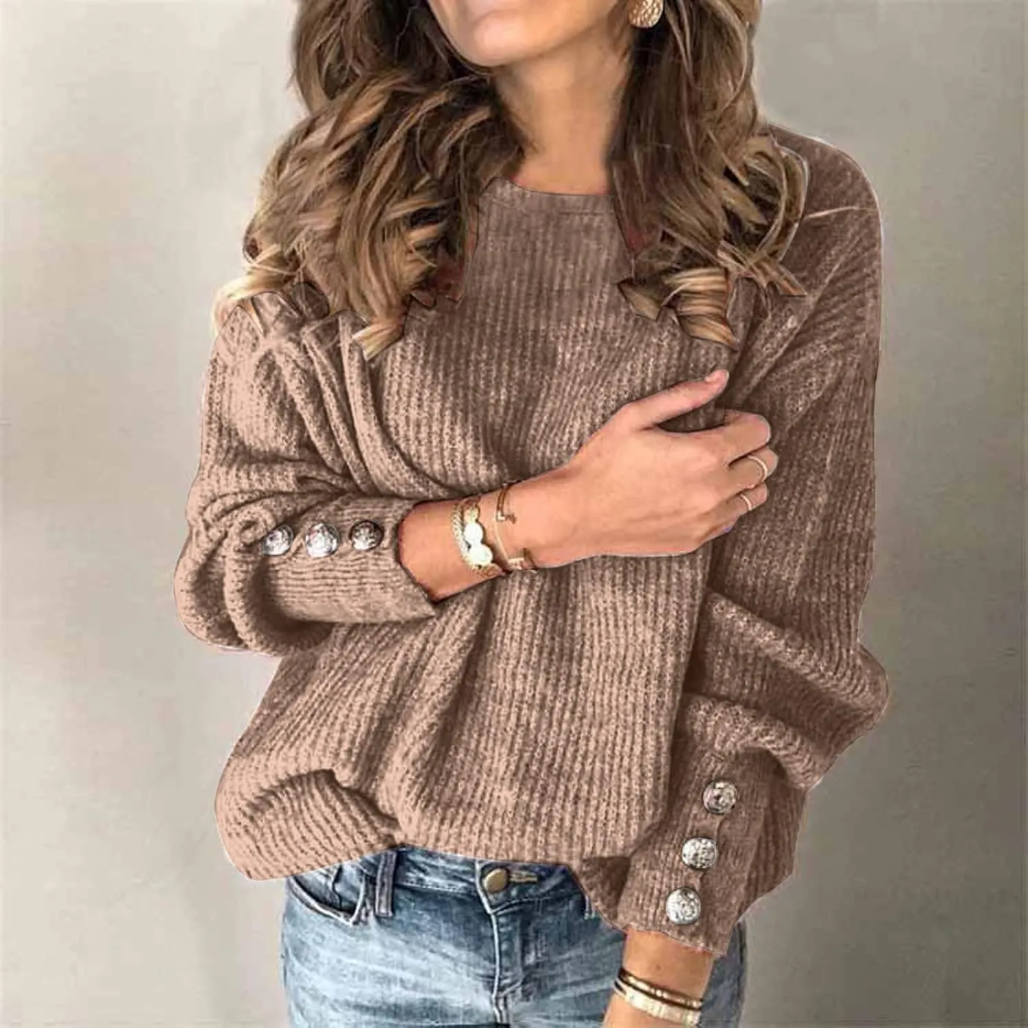 iLH Fall Sweater for Women Oversize Lightweight Knit Sweatshirt Loose Long Sleeve Pullover Sweaters Casual Jumper Tops