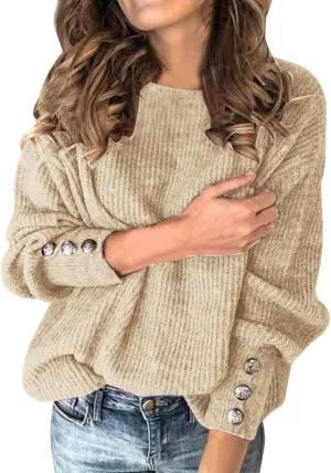 iLH Fall Sweater for Women Oversize Lightweight Knit Sweatshirt Loose Long Sleeve Pullover Sweaters Casual Jumper Tops