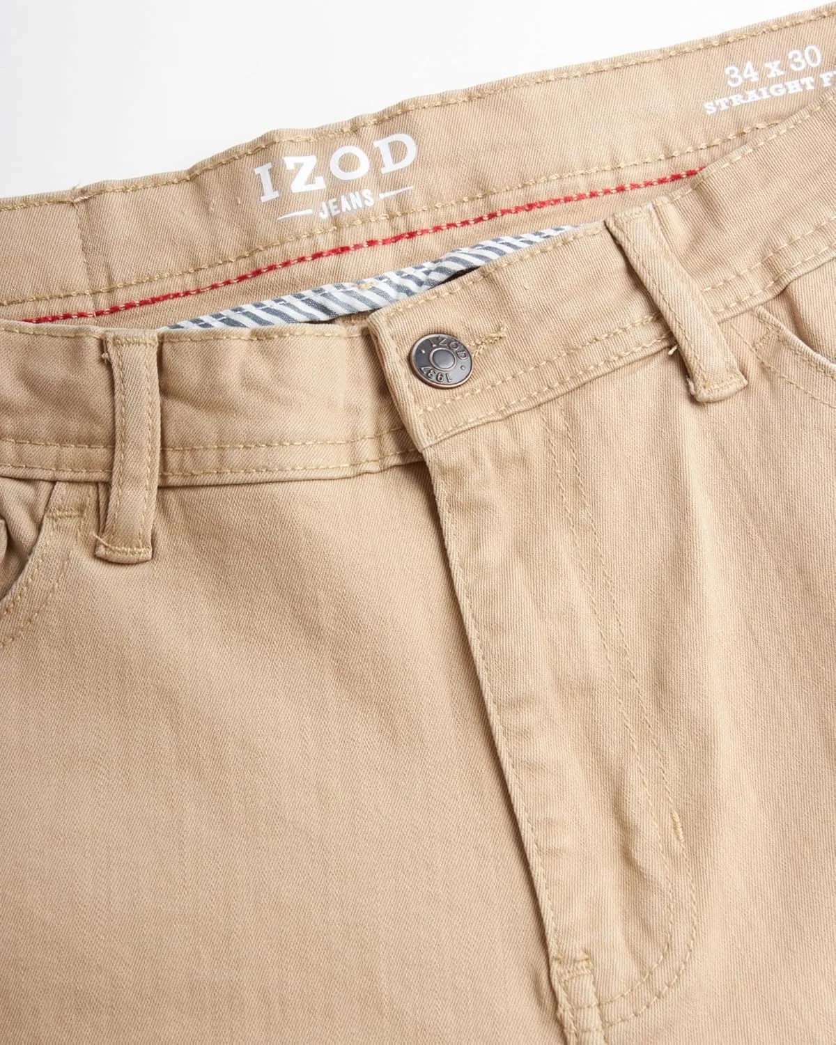 IZOD Men's Straight Leg Jeans - Comfortable Stretch Casual Pull On Denim Jeans for Men - Lightweight Men's Fashion Pants