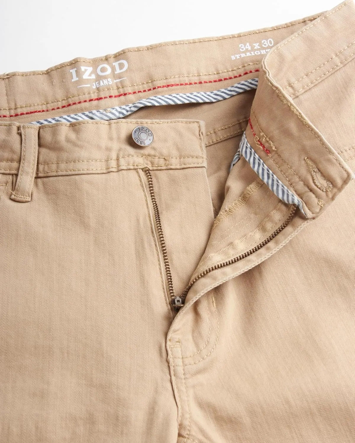 IZOD Men's Straight Leg Jeans - Comfortable Stretch Casual Pull On Denim Jeans for Men - Lightweight Men's Fashion Pants