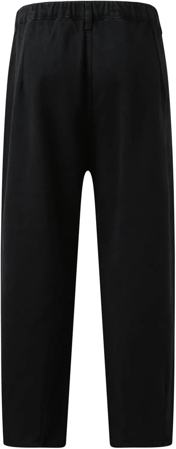 Jeans for Men Plus Size Loose Elastic Waist Jeans Street Wide Leg Trousers Pants Skinny Slim Fit Dark Jeans Men Men