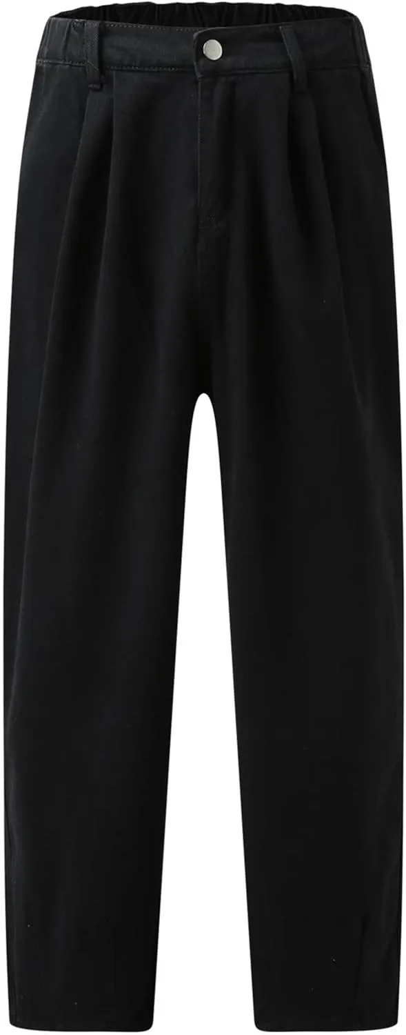 Jeans for Men Plus Size Loose Elastic Waist Jeans Street Wide Leg Trousers Pants Skinny Slim Fit Dark Jeans Men Men