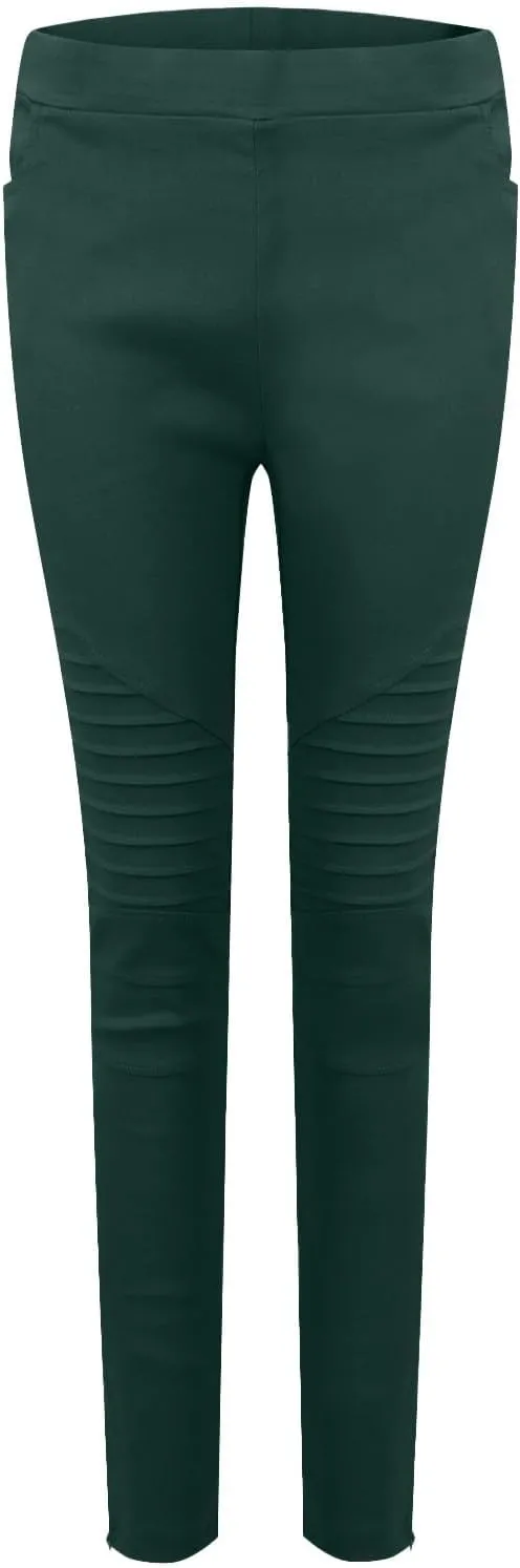 Jeggings for Women High Waist Tummy Control Pull On Jeans,Stretch Skinny Stripe Zipper Jeans Leggings with Pockets