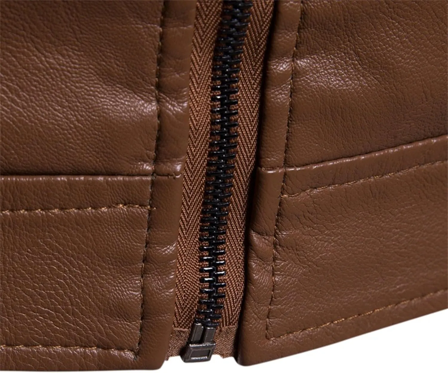 JEsilunmaMY Men's Stand Collar Sherpa Leather Jacket Fleece Lined Slim Motorcycle Biker Coat Fall Winter Bomber Retro Outwear